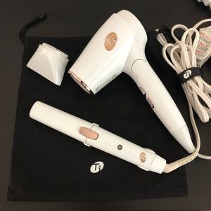 T3 Featherweight Compact Travel Dryer and Flat Iron Set